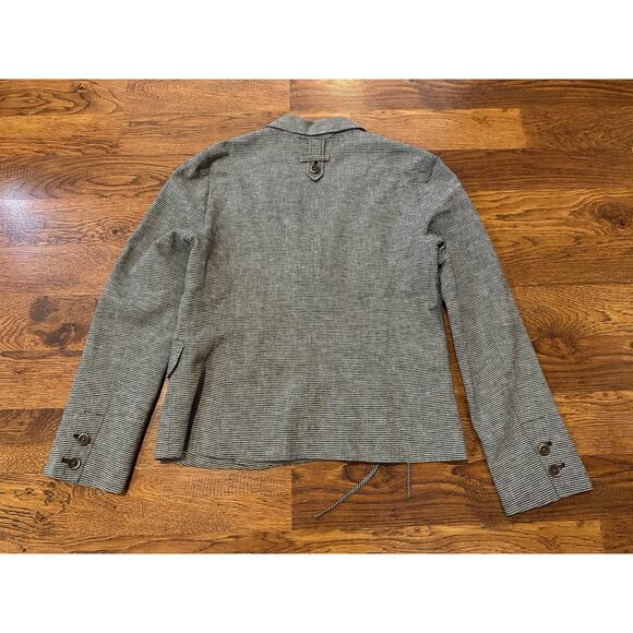 Anthropologie Daughters of the Liberation Women's Pinstriped Jacket Blue Size 8 - Picture 2 of 10